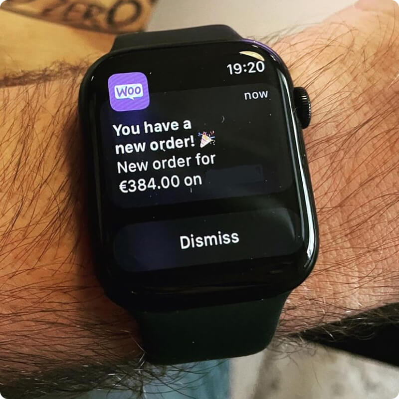 Following Webshop Results on Apple Watch